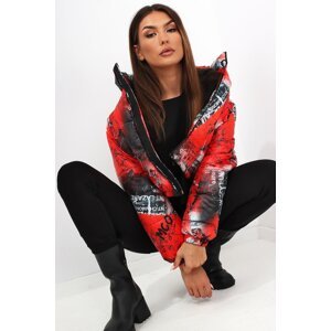 Official short red Miss city jacket with stand-up collar