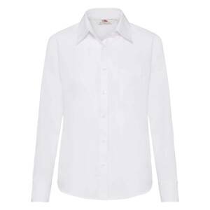 White women's classic poplin shirt Fruit Of The Loom