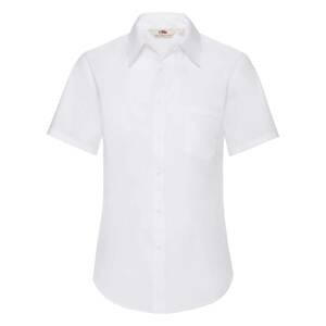 White poplin shirt with short sleeves Fruit Of The Loom