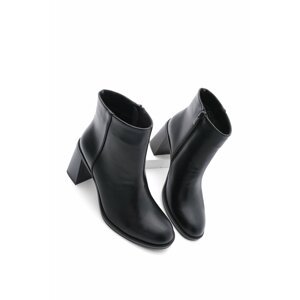 Marjin Women's Zippered Heels Boots Kunta Black