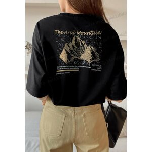 MOONBULL Arid Mountain Oversized Back Printed T-shirt