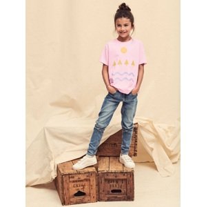 Pink Fruit of the Loom Cotton T-shirt