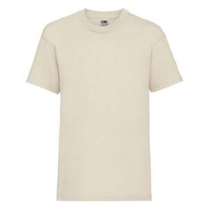 Beige Baby Cotton T-shirt Fruit of the Loom