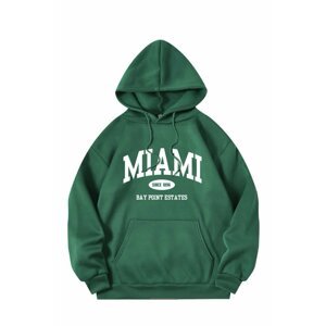 MOONBULL Unisex MIAMI print hoodie oversized sweatshirt.