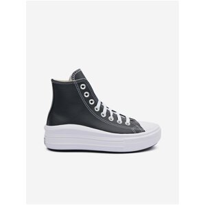 Black Women's Leather Ankle Sneakers Converse Chuck Taylor All Sta - Ladies