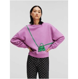 Pink womens oversize sweatshirt KARL LAGERFELD - Women