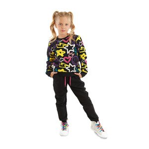 Mushi Street Style Girls' Black Tracksuit Set