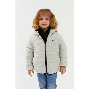 River Club Boys' Waterproof And Windproof Lined Stone Colored Hooded Coat.