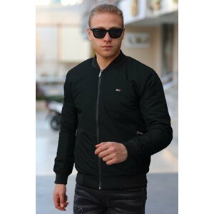 River Club Men's Black Waterproof And Windproof College Collar Coat.