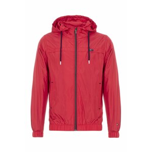 River Club Men's Red Waterproof Hooded Raincoat with Lined Pocket - Windbreaker Jacket
