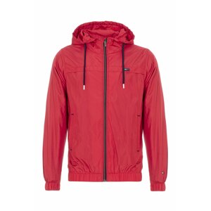 River Club Men's Red Water-Resistant Hooded Lined Raincoat with Pockets - Windbreaker Jacket