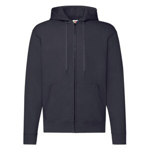 Navy Zippered Hoodie Classic Fruit of the Loom