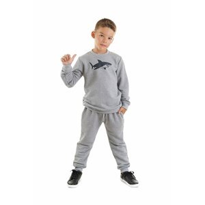 Mushi Shark Thick Gray Boys Tracksuit Set