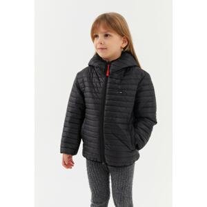 River Club Girl's Water and Windproof Lined Black Hooded Coat