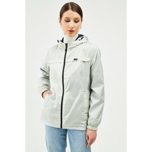 River Club Women's Stone Waterproof Hooded Raincoat with Lined Pocket - Windbreaker Jacket