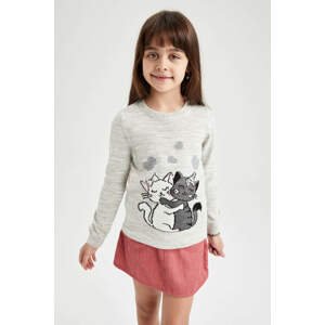 DEFACTO Girl Regular Fit Crew Neck Pullover