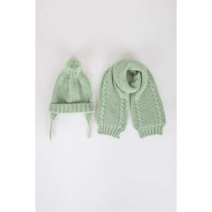 DEFACTO Baby Boy Scarf Beanie Set