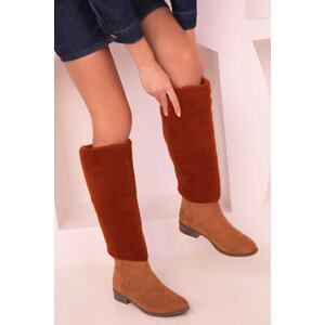 Soho Tan Women's Suede Boots 17656