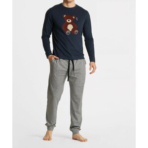 Men's pyjamas ATLANTIC - navy blue/grey