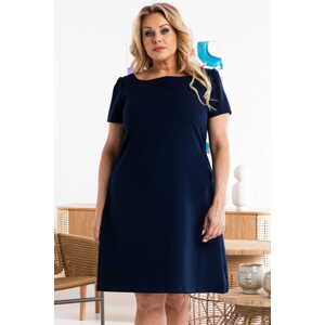 Karko Woman's Dress SB445 Navy Blue