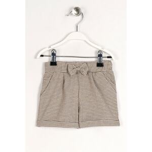 zepkids Girl's Beige Colored Peaked Bow Shorts