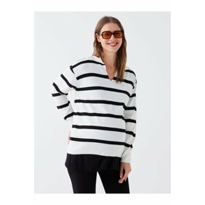 LC Waikiki Polo Neck Striped Long Sleeve Maternity Knitwear Sweater