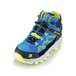 Kids outdoor shoes with membrane ALPINE PRO TITANO electric blue lemonade