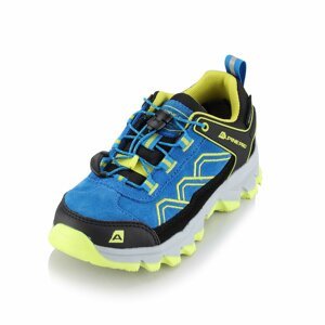 Kids outdoor shoes with membrane ALPINE PRO MOLLEO electric blue lemonade