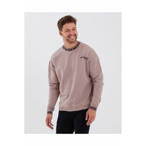 River Club Men's Pink Solid Color Winter Sweatshirt