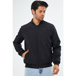 River Club Men's College Collar Black Waterproof Jacket