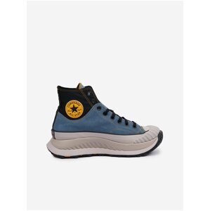 Converse Mens Ankle Sneakers Black and Blue with Suede Details Convers - Men