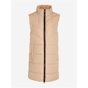 Beige Ladies Quilted Vest Noisy May Dalcon - Ladies