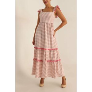 K&H TWENTY-ONE Pink Pattern Tassel Detail Voile Dress