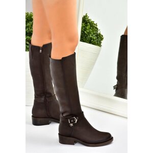 Fox Shoes Brown Short Heeled Daily Women's Boots