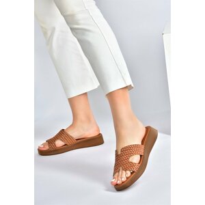 Fox Shoes Women's Slippers with Tan Genuine Leather