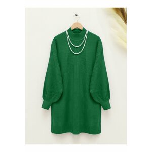 Modamorfo Half-Neck Balloon Sleeve Knitwear Tunic