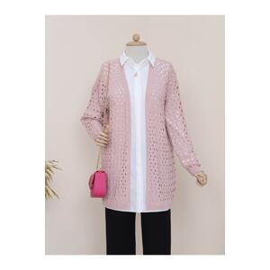 Modamorfo Mesh Springy Alloy Knitwear Cardigan