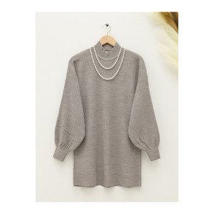 Modamorfo Half Neck Balloon Sleeve Knitwear Tunic