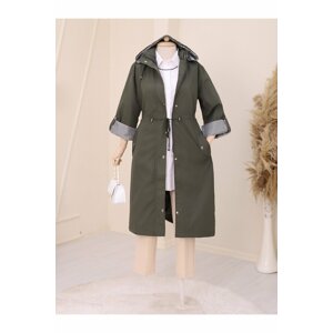 Modamorfo Lined Striped Trench Coat