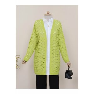 Modamorfo Mesh Springy Alloy Knitwear Cardigan