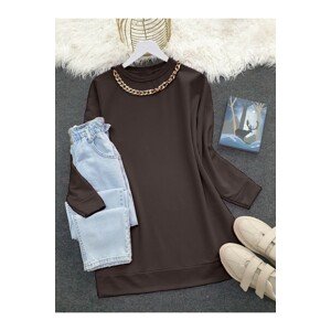 Modamorfo Crew Neck Necklace and Slit 2 Thread Tunic