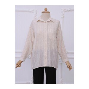 Modamorfo One Pocket Buttoned Crinkle Tunic