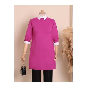 Modamorfo Raglan Sleeve Plain Knitwear Tunic