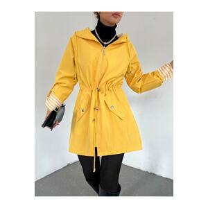 Modamorfo Hooded with Foldable Sleeves, Lined Trench Coat