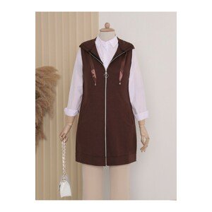 Modamorfo Hooded Combed Combed Vest