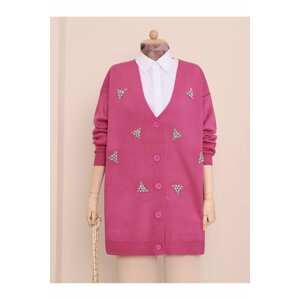 Modamorfo Buttons and Stones Detailed Knitwear Cardigan