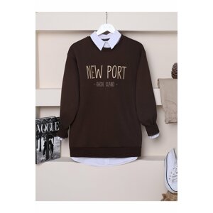 Modamorfo Embossed Letter Sweatshirt