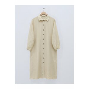 Modamorfo Buttons down the neck, Elastic Sleeves Shirt Tunic