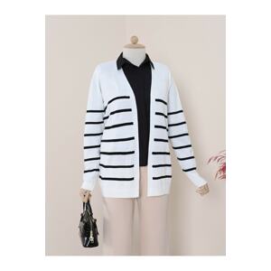 Modamorfo Pinstripe Intermediate Size Knitwear Cardigan