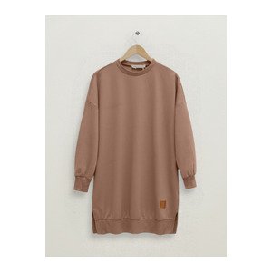 Modamorfo Crew Neck Slit Sweatshirt With A Crest